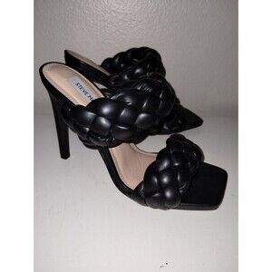 Steve Madden - Kenley Braided 4" Heel-Black- Size 8 NEW-Fast Shipping